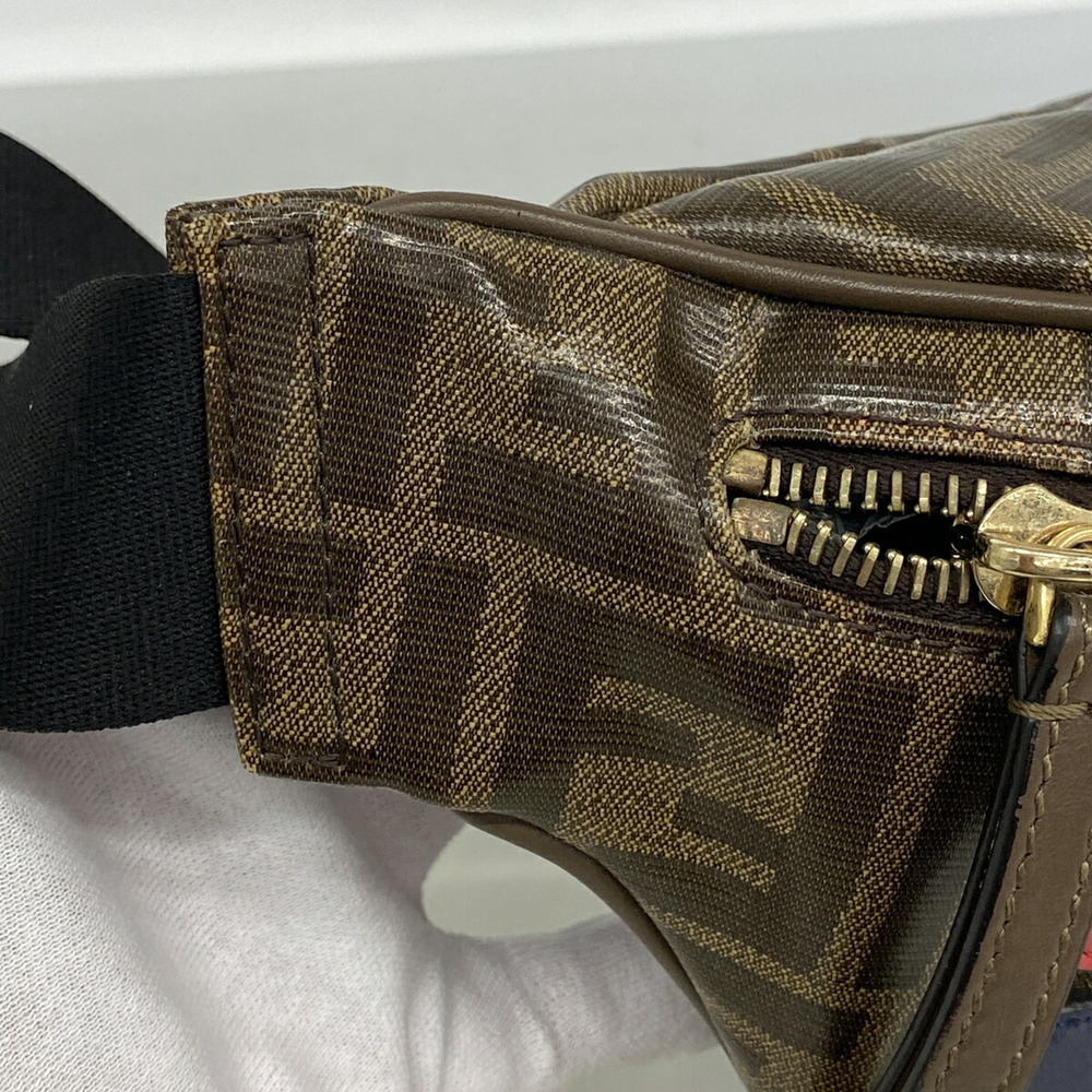 Fendi Bag/Waist Bag, Zucca Coated Canvas, Brown/Navy, Men's, P3624170 - Picture 8 of 9